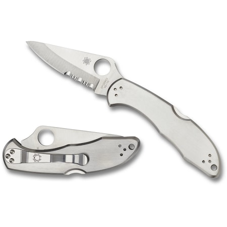Spyderco 2024 Spyderco Delica 4 Stainless Combo SPY-C11PS